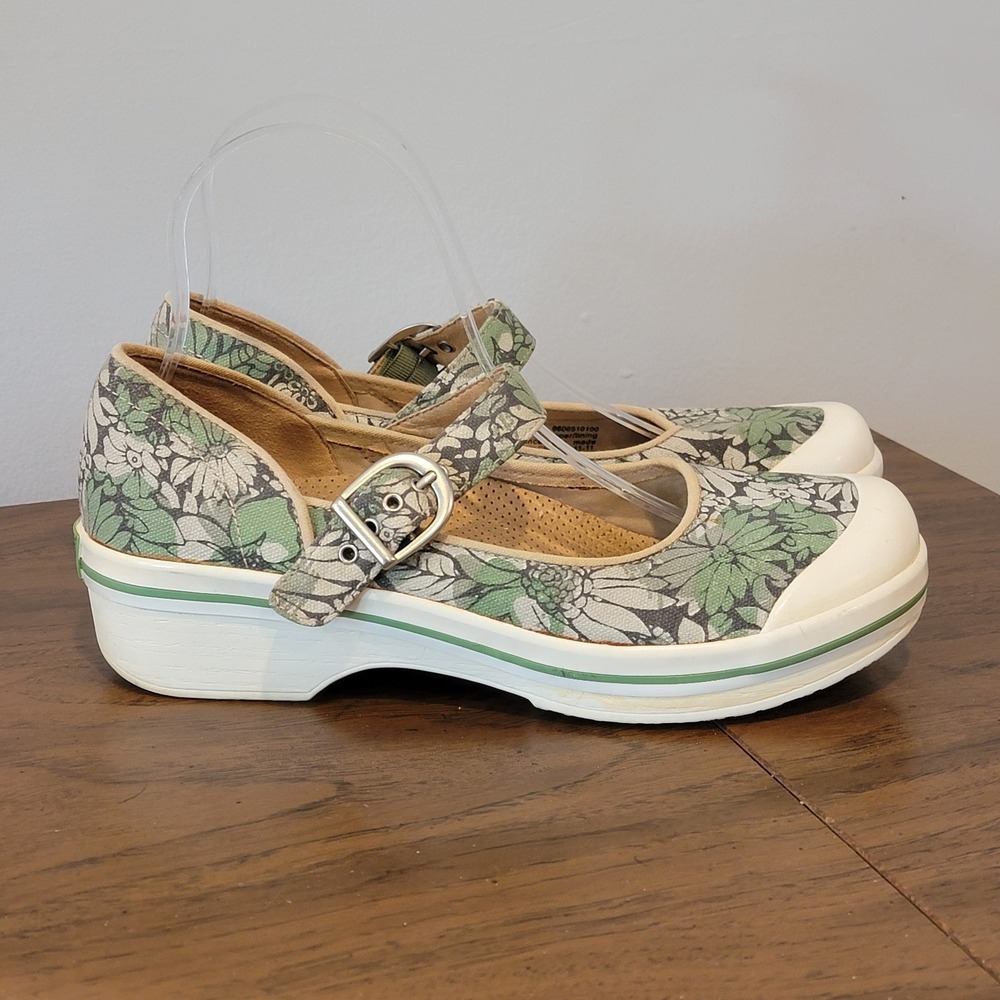 Dansko Green Floral Mary Jane 7.5-8